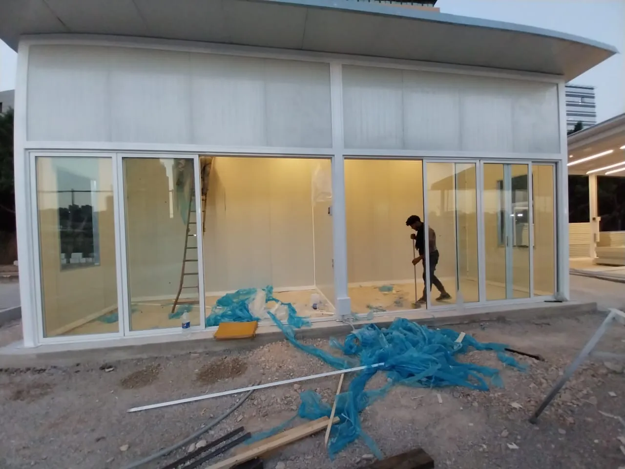 Installation of Steel Booths with Demountable Walls – Sin El Fil
